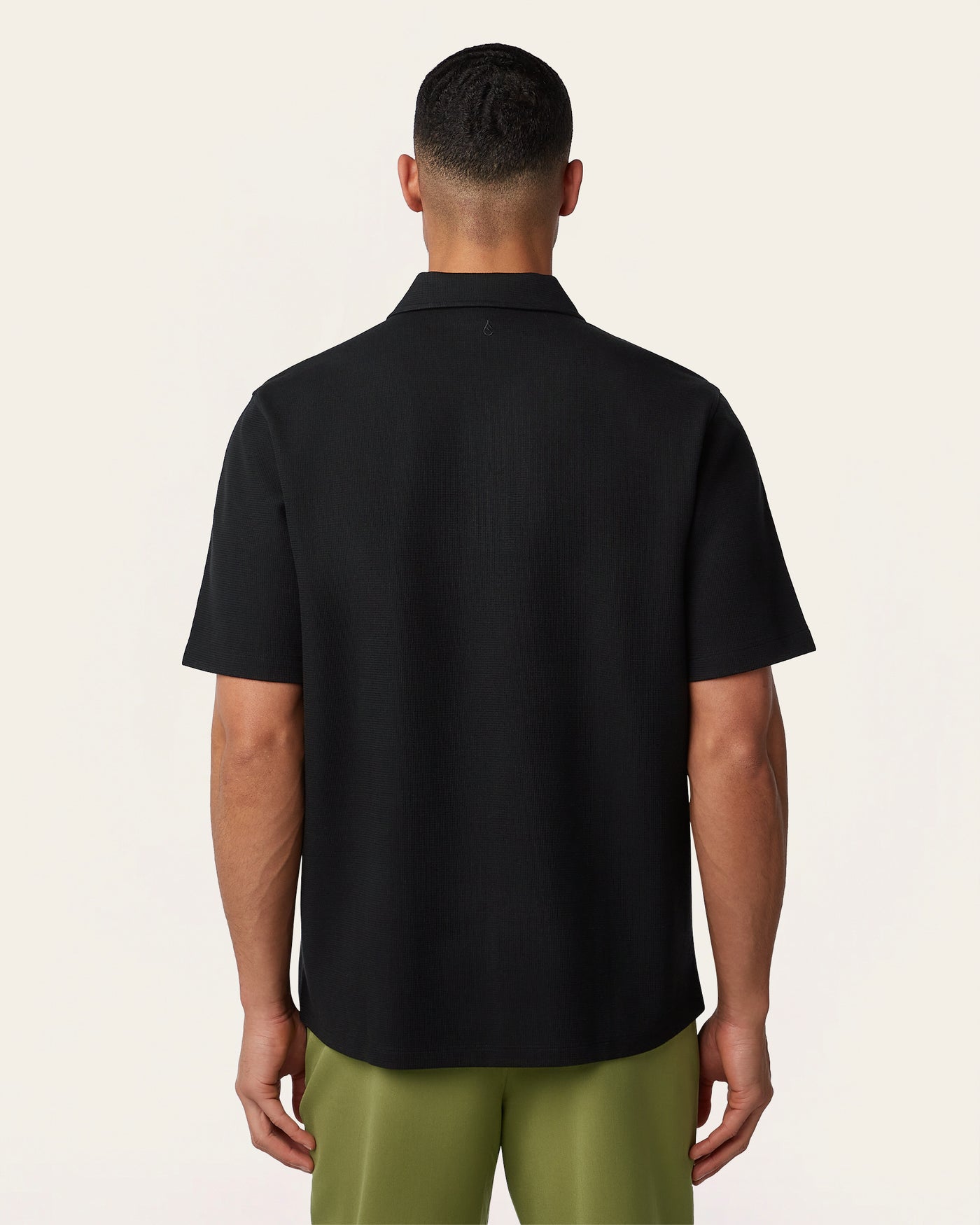 Relaxed Zip Polo Black
