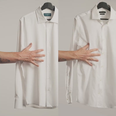 Non-iron shirts comparison gif